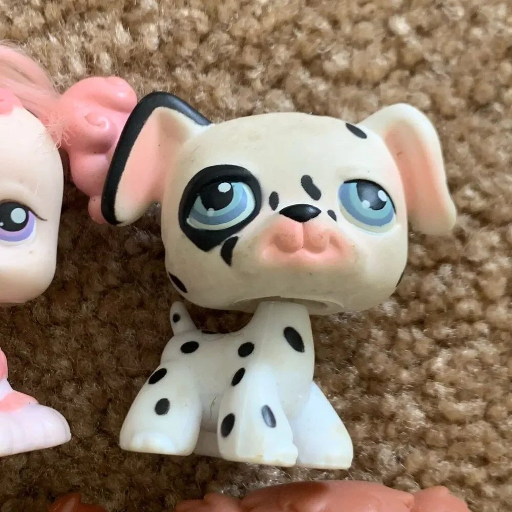 Littlest pet shop lot of 9 dogs poodle Dalmatian collie